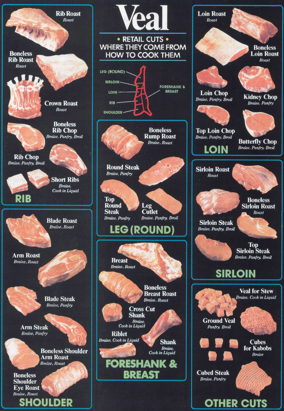 Veal Cuts Chart-1000